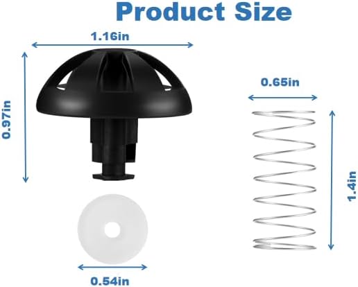 2-Pack Coffee machine brew basket bottom spring stopper kit replacement, suitable for Mr. Coffee, Black and Decker, Hamilton coffee machine parts, coffee machine accessories 990117900, 990237500