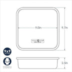 Nordic Ware Natural Aluminum Commercial Square Cake Pan, 9 x 9