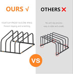 Cutting Board Storage Rack, Compact Cutting Board Organizer, Chopping Board Storage Stand Rack, Bakeware & Cookie Pan Sheets Organizer (1.0 Inch Width Slots)