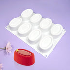 mostsom Silicone Molds Mousse Molds Silicone Chocolate Mold Silicon Oval Cake Moulds 3D Ellipse Shape Candy Truffle Baking Tray (C_ Big Oval)