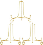 LIONWEI LIONWELI 8 Inch Gold Iron Plate Stand Holder Easel Display Stand for Plate?Picture?Photo and More,3 pcs.