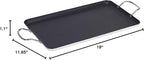 Imusa Double Burner Griddle Non-Stick 20-Inch, Black