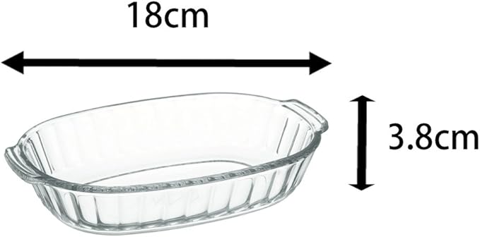 iwaki BC3854 Heat Resistant Glass Au Gratin Dish, Basic Series, 1.5 x 3.1 inches (3.8 x 8 cm), 12.5 fl oz (370 ml)