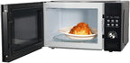 Emerson MW1101B Countertop Microwave Oven with Button Control, LED Display 1000W, 10 Power Levels, 6 Auto Menus, Glass Turntable and Child Safe Lock, 1.1 Cu. Ft., Black
