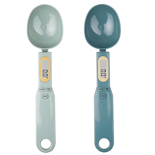 Spoon Digital Measuring Scale 500g 0.1g LCD, Dark Green