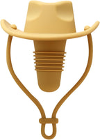 Silicone Wine Stopper, Funny Hat Shaped Decorative Wine Sealer, Cute Kitchen Gadgets, Yellow