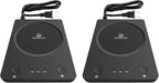 SEALON SLM03 Electric Coffee Mug Warmer (Black, 2 Pack) - 3-Temperature Desk Cup Warmer with Auto Shut-Off (4 Hours) for Heating Coffee, Tea, Milk & Beverages