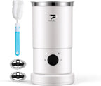 Electric Milk Frother and Steamer - 4-in-1 Automatic Coffee Steamer Frother with 10.5OZ (300ML) Capacity, Warm and Cold Foam Maker for Coffee, Latte, Cappuccino, Macchiato, and Hot Chocolate (White)