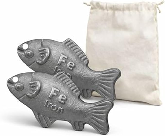 Iron Fish Cooking Tool,Add Natural Sources of Iron to Food and Water, Natural Irons Supplement to Irons Source for Adults Vegetarians, Cooking Great Gift (2)
