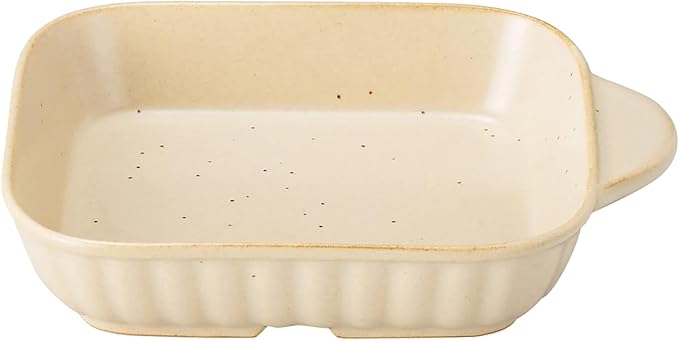 Santo 18641 Banko Ware Heat-Resistant Toaster Plate, S, Approx. 6.7 x 5.1 inches (17 x 13 cm), Direct Fire, Microwave Oven, Oven, Made in Japan