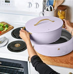 10-in-1 Electric Multi-Cooker, 6 Quart Programmable Cooking Pot with Digital Display, Nonstick Interior, One-Touch Controls, Multi-Function Kitchen Appliance (Lavender)