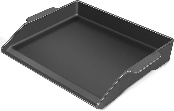 Cast Iron Griddle Gas Grill Stove Top Pan Insert for Weber Charbroil Nexgrill Grill Replacement Parts Flat Charcoal Cooking Plate Outdoor Camp Tailgating Teppanyaki Accessory 17" x 13"