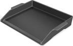 Cast Iron Griddle Gas Grill Stove Top Pan Insert for Weber Charbroil Nexgrill Grill Replacement Parts Flat Charcoal Cooking Plate Outdoor Camp Tailgating Teppanyaki Accessory 17" x 13"