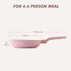 SENSARTE Nonstick Ceramic Frying Pan 11-Inch, Healthy Non Toxic Skillet, Induction Compatible Omelet Pan with Heat Resistant Handle, PFAS-Free, Pink
