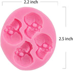 Chocolate Candy Molds, Halloween Skulls Silicone, Fondant Mold for Cake Decoration Wedding Party Supplies Set of 3