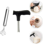 UPKOCH Coconut Opener and Meat Remover Kitchen Gadget Set Stainless Steel Sturdy Tool for Fresh Coconuts Home Supplies and Flesh Extraction