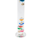 15 inch Galileo Thermometer with 7 Multi Colored Balls with Gold Tags from 60ºF to 84ºF Galileo Thermometer Gorgeous Gift for Family or Friends Present Home, Office Indoor and Outdoor Décor