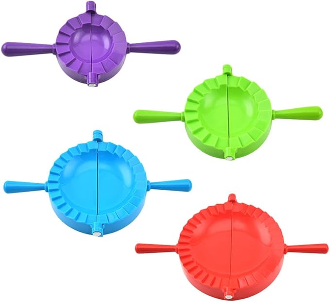 BESPORTBLE 4pcs Dumpling Press Cutter Set Large to Mini Plastic Dumpling Molds Kitchen Gadget for Home Cooking and Wonton Wrapping Random Color