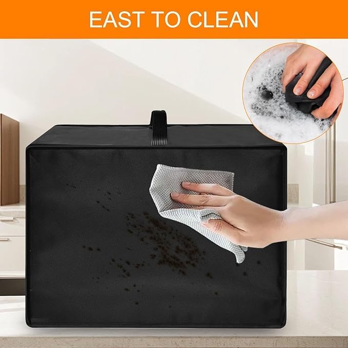 Heavy Duty French Door Air Fryer Toaster Oven Cover for Emeril Lagasse 26QT,15.75"Dx16.73"Wx13.8"H, 600D Oxford w/ 12μm Aluminum Foil, Waterproof Oil-Resistant Kitchen Appliance Dust Cover