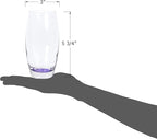 Red Co. Large 16 oz Multicolored Drinking Glass Set of 6 for Water, Beverage, Cocktail, Mixed Drinks