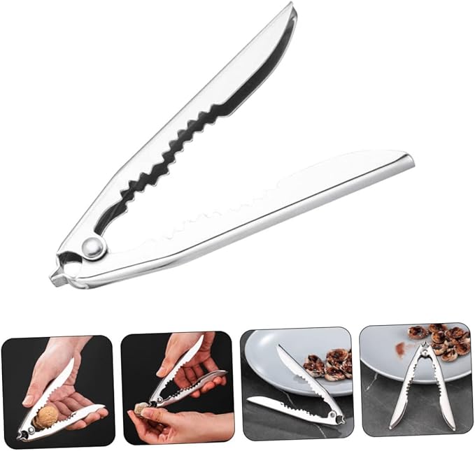 Blood Clam Opener Tool 5.11In Ergonomic Stainless Steel Clam Shucker with Anti-Slip Grip and Spring for Easy Shellfish Opening Daily Kitchen Gadget