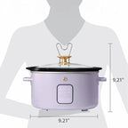 Beautiful 4-Quart Programmable Slow Cooker with Touch-Activated Display, Digital Timer, Keep-Warm Function & Removable Non-Stick Pot
