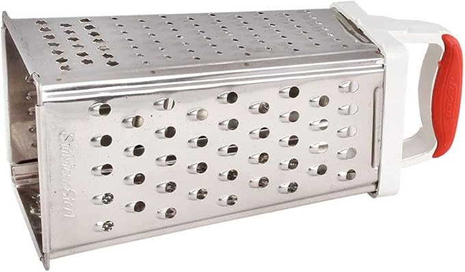 Stainless Steel Multi Purpose Slicer and Grater (Peeler, Masher, Grater, Cutter, Miller, Squeezer) for Vegetables - 4 Sided Multi Function