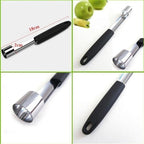 1Pc Black Stainless Steel Core Seed Remover Fruit Apple Pear Corer Easy Twist Kitchen Tool Fruit and Vegetable Corers