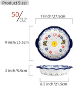 Pie Pans, 11 Inches Ceramic Quiche Pans, Round Pie Tins for Pie, Pizza, Cake, Dinner, Banquet,Oven Safe