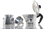 Bialetti Moka Express #06799 3-Cup Espresso Maker Machine and #06960 Bialetti, Six Replacement Gaskets and Two Bialetti Replacement Filter Plates Bundle