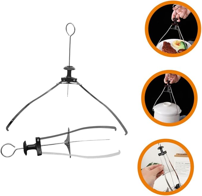 Healifty 2Pcs Bowl Clip Set 11 Inch Hot Plate Grabber Tool Microwave Safe Dish Lifters Kitchen Utensil for Safe Bowl and Plate Handling