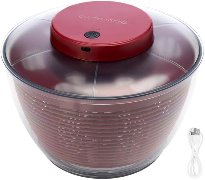 Curtis Stone 5-Quart Rechargeable Salad Spinner (Renewed)