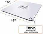 16" x 16" Pizza Steel, Deluxe Thickness Baking Steel for Homemade Pizza and More, Multipurpose Cooking Steel Plate for Ovens and Grills, Made in USA