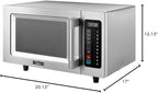 Midea Equipment 1025F1A Countertop Commercial Microwave Oven with Touch Control, 1000W, Stainless Steel, .9 CuFt