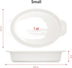 Glad Baking Dish Set, 3pc - Oval Stoneware Casserole Dishes for Oven and Microwave - Nesting Bakeware Set with Handles (11.5'', 10'', and 8.5''), Dishwasher Safe