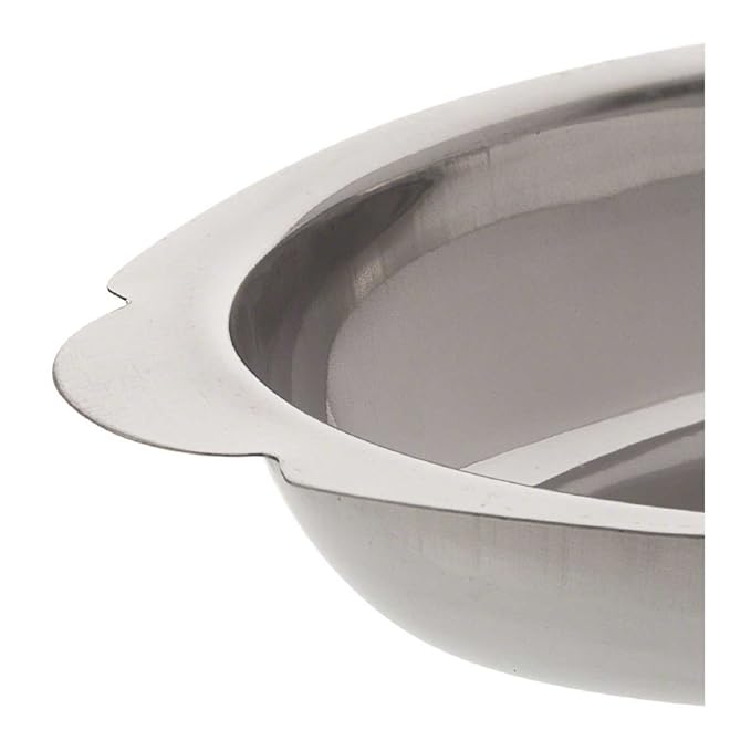 Winco Stainless Steel Oval Au Gratin Dish, 15-Ounce