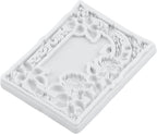 Flower Photo Frame Silicone Mold Wreath Fondant Molds Picture Frame Molds For Cake Decoration Cupcake Topper Polymer Clay Chocolate Candy Gum Paste Set of 4