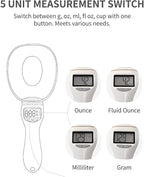 Electronic Measuring Spoon, Digital Measuring Spoon Scale, High Precision Food Scale with LCD Display, ABS Kitchen Measuring Spoon for Grams, Ounces, ml & Cups