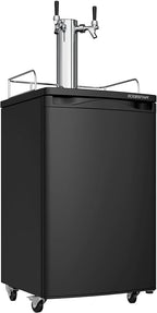 EdgeStar KC2000TWIN Full Size Dual Tap Kegerator & Draft Beer Dispenser - Black