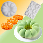 Silicone Donut Pan for Baking, Non-Stick DIY Mousse Donut Making Mold, Chocolate Cupcake Decorating Supplies Tools (6-Cavity-Small)