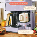 Beauti Multi Brew 12 Cup Programmable Drip & Single Serve Coffee Maker, Versatile Brewing (6oz, 8oz, 10oz, 12oz, 14oz), Pods or Ground, Over Ice option, Keep Warm mode (Lavender)