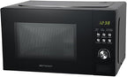 Emerson MW1101B Countertop Microwave Oven with Button Control, LED Display 1000W, 10 Power Levels, 6 Auto Menus, Glass Turntable and Child Safe Lock, 1.1 Cu. Ft., Black
