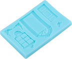 Door Window Frame Silicone Molds Nordic House Fondant Chocolate Molds for Cake Decorating Cupcake Topper Candy Gum Paste Polymer Clay