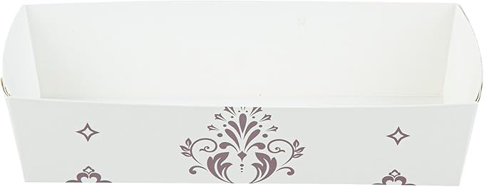 Restaurantware Baking Tray 100 Count 7.8 x 3.6 Inches 14 Ounce Disposable Paper Oven-Safe Baking Mold, Grease-Resistant Floral Design Beige Baking Molds for Cupcakes, Breads and Baking