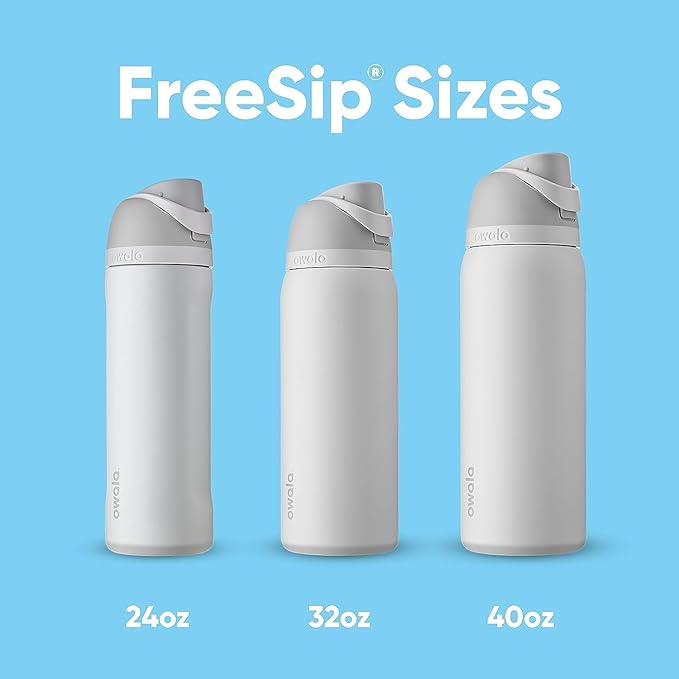 Owala FreeSip Insulated Stainless Steel Water Bottle with Straw for Sports, Travel, and School BPA-Free Sports Water Bottle, 40 oz, Citrus Crush