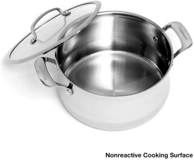 Cuisinart Contour Stainless 6-Quart Saucepot with Glass Cover