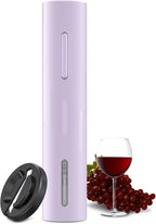 COKUNST Electric Wine Opener, Automatic Battery-Operated Corkscrew with Built-in Foil Cutter for Party Home Kitchen Wedding Purple