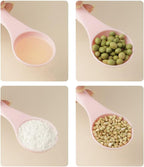 Set of 5 Plastic Measuring Spoons Set Pink Measuring Cup Spoons Measuring Spoon for Home Kitchen Cooking Baking