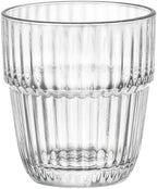 Bormioli Rocco Barshine 10.38 oz. Rocks Stackable Tempered Drinking Glasses, Set of 6, Clear