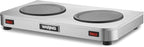 Waring Commercial WCW20 Café Deco Double Coffee Carafe Warmer, 120V, 5-15 Phase Plug,Silver
